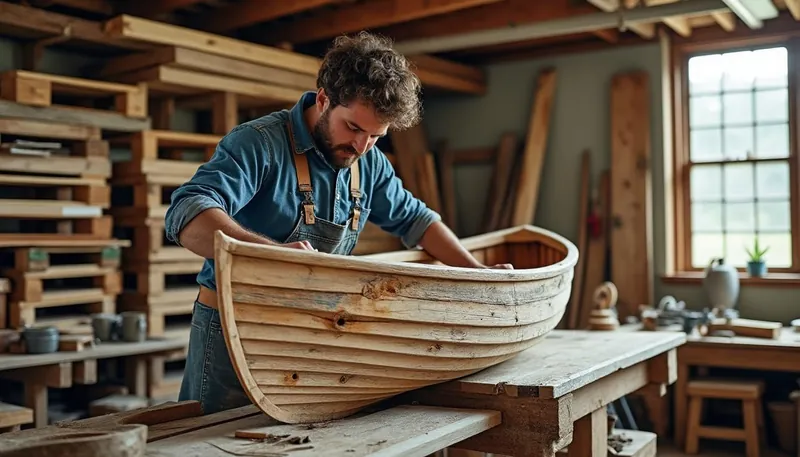 Can recycled wood be used to build a boat?
