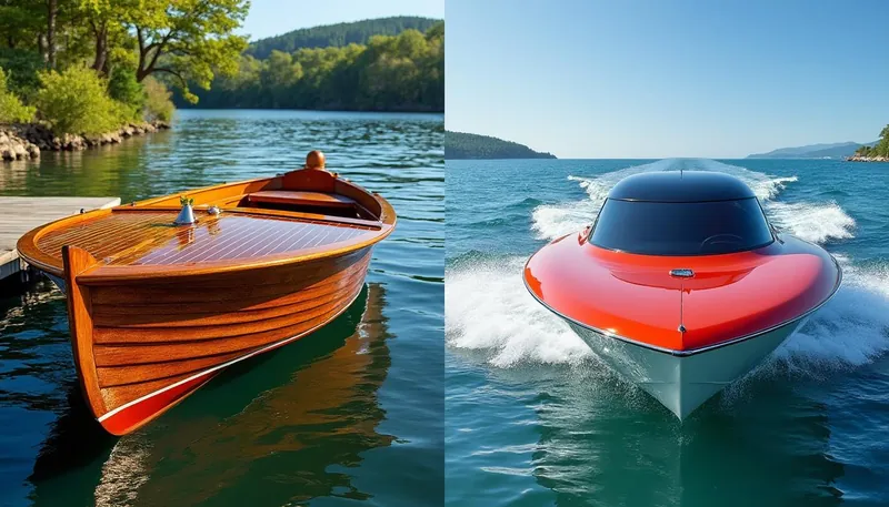 What makes wooden boats different from fiberglass boats?